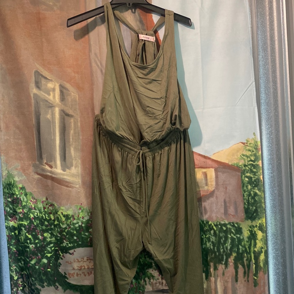 JustFab racer back jumpsuit